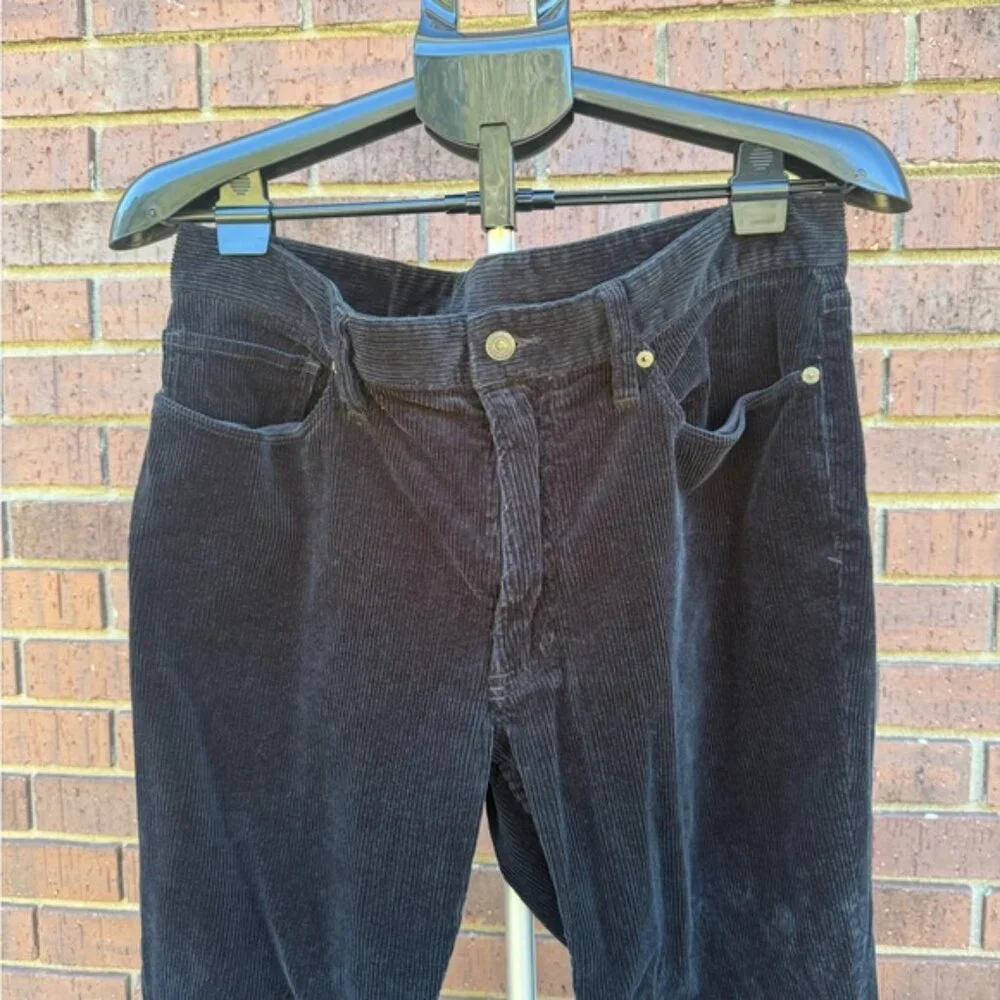 Polo Ralph Lauren Black Corduroy Pants Mens Size 34x32 Classic Straight EUC - Picture 4 of 13